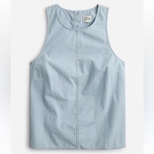 NWT J. Crew Sky Blue Chambray Sleeveless Top